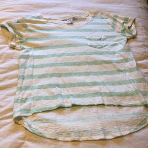 Mint stripped tee